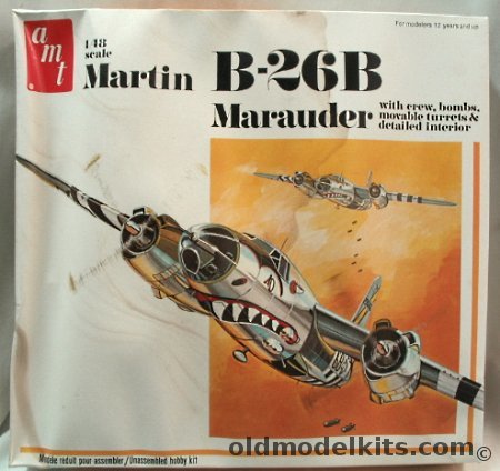 AMT 1/48 Martin B-26B Marauder, 7002 plastic model kit